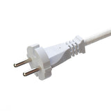 PSE 2Pin Plug Certificated Waterproof 10A Plug Power Cord 4.8Mm Terminal White SNI Power Cord