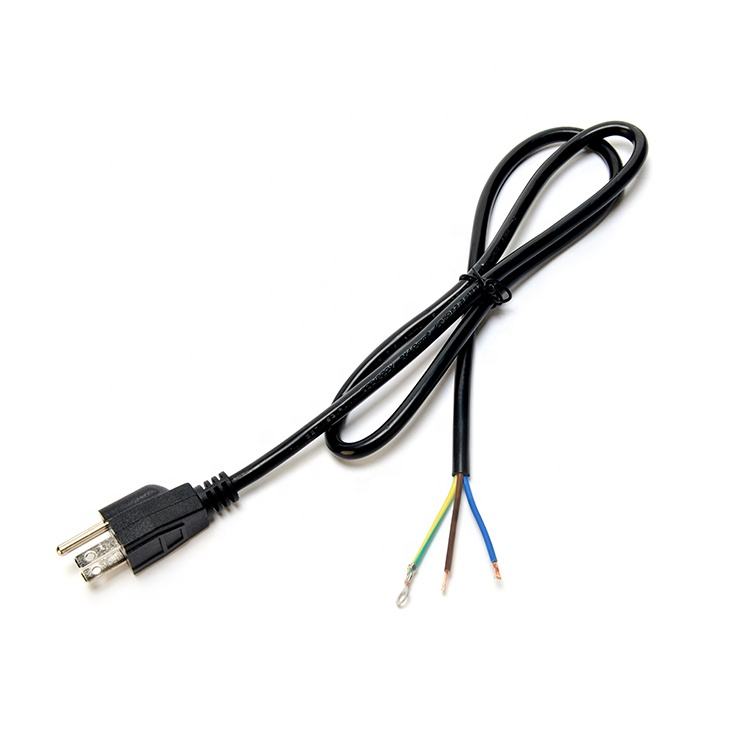 Top Quality ETL Certificated Nema Power Cable Open Ended For Laptop 15A NEMA-15P 3 Phase Plug 12 Gauge Extension Cord