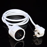 Hot Selling 3 Prong Round Pin Extention Cable White SNI Extention Cord For Home Appliances