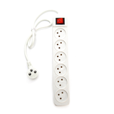 Hot Selling Multiple certificates extension cord power strip with 6 universal outlet Socket with switch,3 pin prong plug
