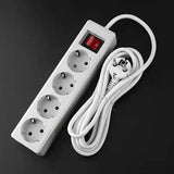 CE certificated EU Extension Socket 3way to 6way Power Strip 3x1.5mm Cable 1 meter For Home Appliances