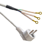 SNI Certificated 16A Plug Braided Power Cord & Extension Cords White Laptop Power Cord With PVC Jacket