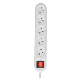 Top Quality White VDE Standard Power Strip Israel Type 5 pin multi socket plug extension cord with 16A/250V h05vv-f 3g1