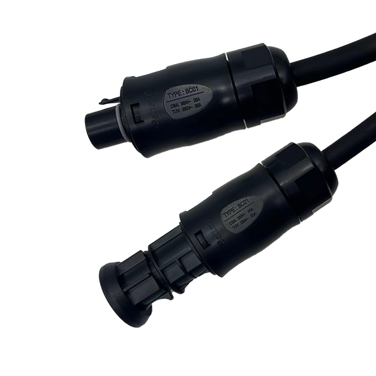 Power Cord Rubber Cable H07RN-F IMQ 3pin Plug with Betteri BC01 IP68 connector for Balcony Photovoltaic System