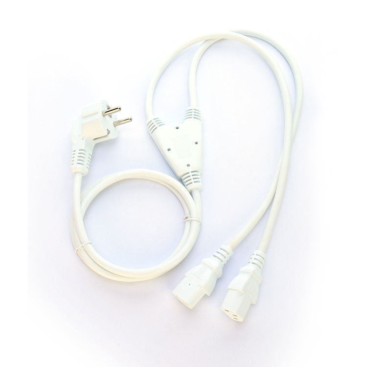 VDE Certificated Computer Power Cord Y-Branch Schuko Plug with 2 way C13 plug socket 16a 2pin