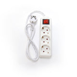 CE certificated EU standard 3 Way Extension Sockets Power strip with switch 3x1.5mm2 Cable 1 meter For Home Appliances