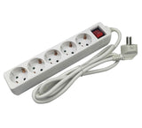 Hot Selling CE certificated 5 gang extension socket 3x1.5mm2x5m VDE Flexible cable 5 way Power Strip with Child Protection
