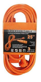 Outdoor Use Extension Cable,Orange, Euro 2 Round Pin Plug with SJT 2/16AWG, Ended with 3 Poles Socket Power Strip