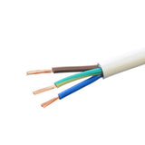 Flexible Power Strip Cord PVC Insulation RVV 3 Core 3X0.75mm2 White Insulated Protection Electrical Power Cable