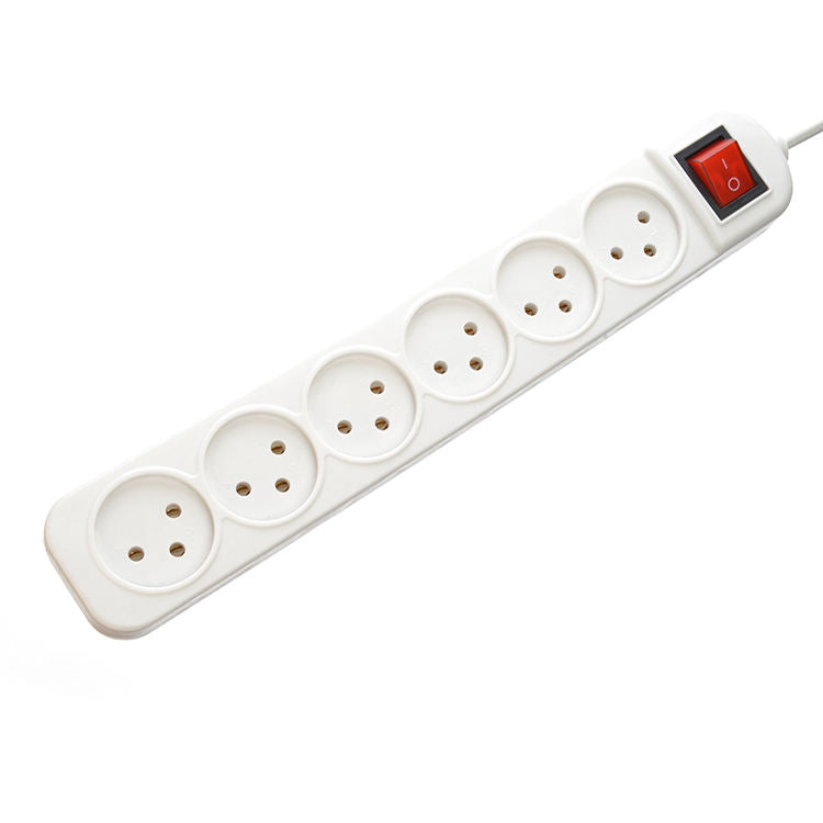 Top Quality israel extension cord power strip with 5 universal outlet with extended israel type power cable 3 pin prong plug