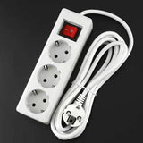 CE certificated EU Extension Socket 3way to 6way Power Strip 3x1.5mm Cable 1 meter For Home Appliances