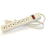 ETL Listed 6 Outlet Power Socket 14AWG Cable 3FT For Home Appliances