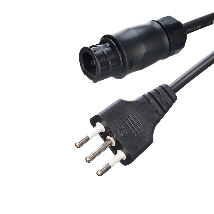 Power Cord Rubber Cable H07RN-F IMQ 3pin Plug with Betteri BC01 IP68 connector for Balcony Photovoltaic System