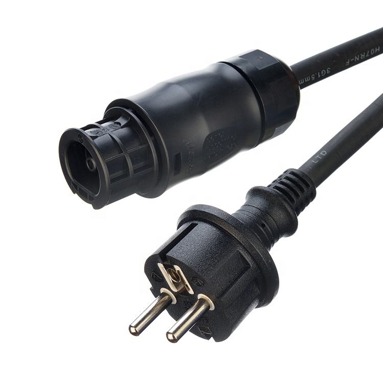 3x2.5mm Power Cable H07RN-F IP44 with Betteri BC01 Schuko Plug IP68 Solar Panel Wire Connector for Solar Panel Inverter