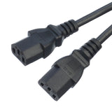 Hot Selling IEC 320 C14 Male Plug to 2XC13 Female Y Type Splitter Power Cord , C14 to 2 x C13 Extension Cord, 250V/10A